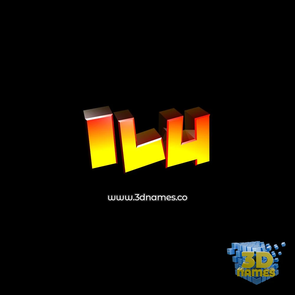ilu in Black Background style - 3D name wallpaper