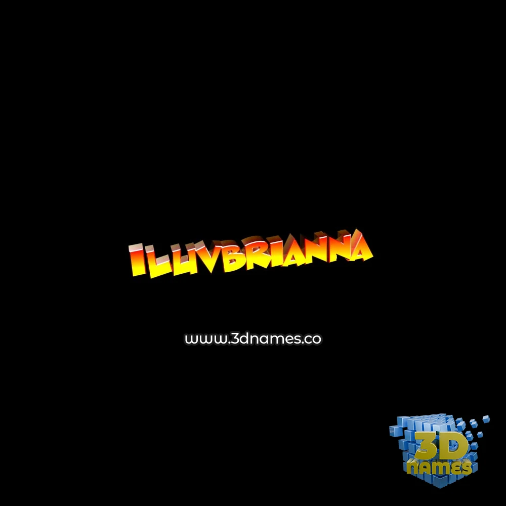 iluvbrianna in Black Background style - 3D name wallpaper