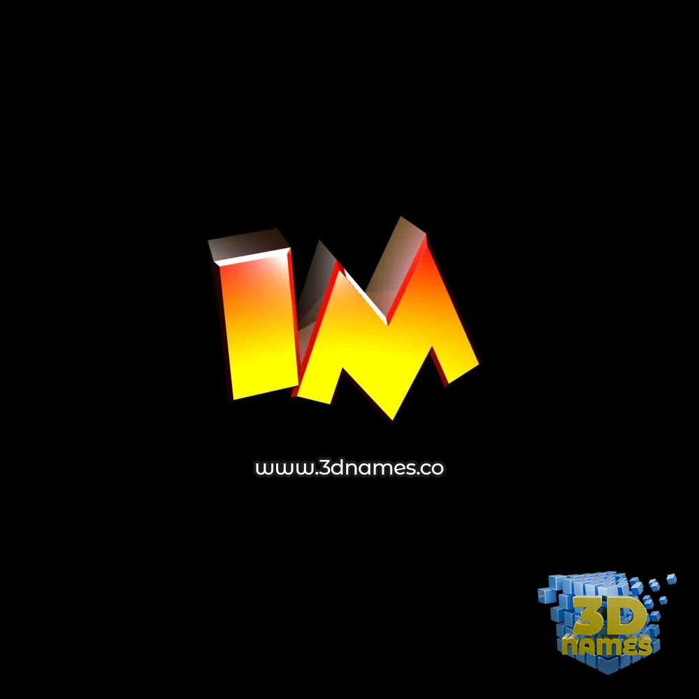 im in Black Background style - 3D name wallpaper