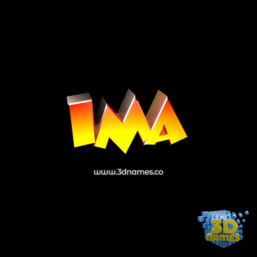 ima in Black Background style - 3D name wallpaper