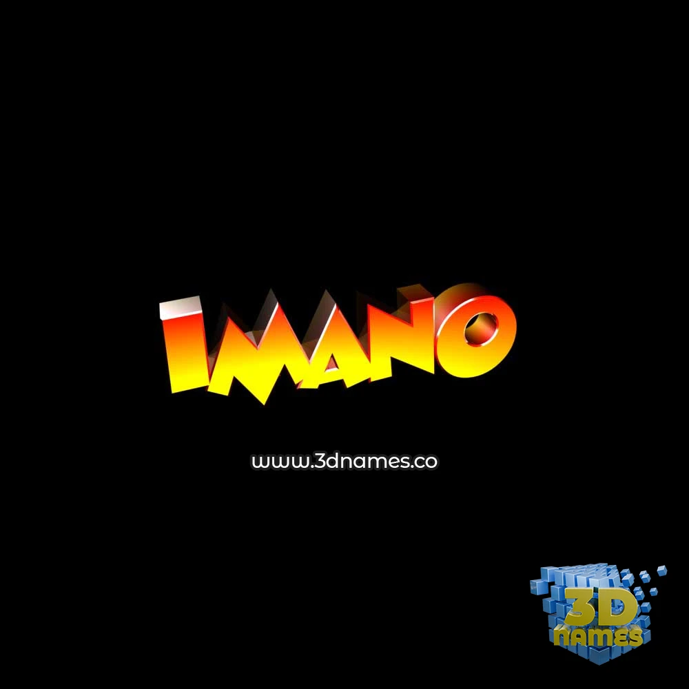 imano in Black Background style - 3D name wallpaper