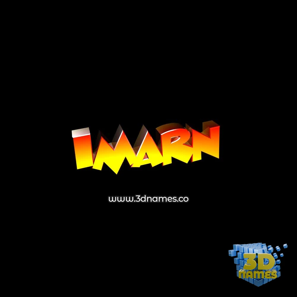 imarn in Black Background style - 3D name wallpaper