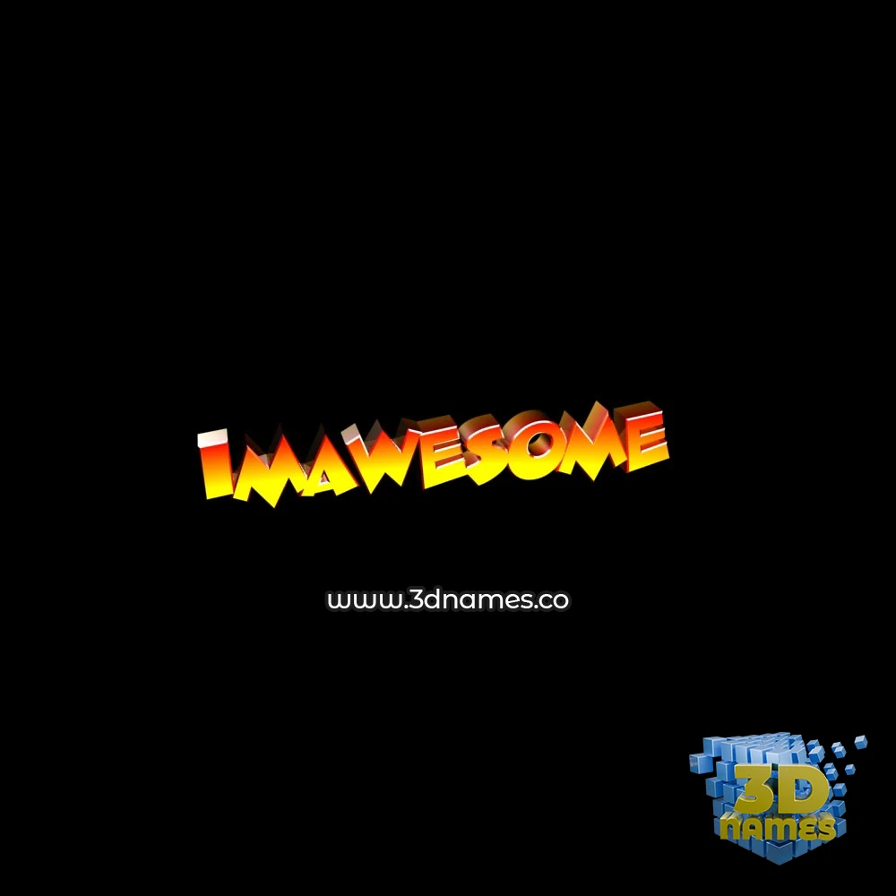 imawesome in Black Background style - 3D name wallpaper
