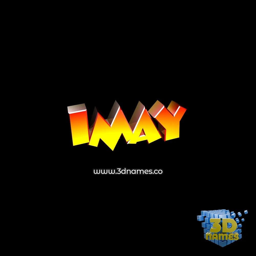 imay in Black Background style - 3D name wallpaper