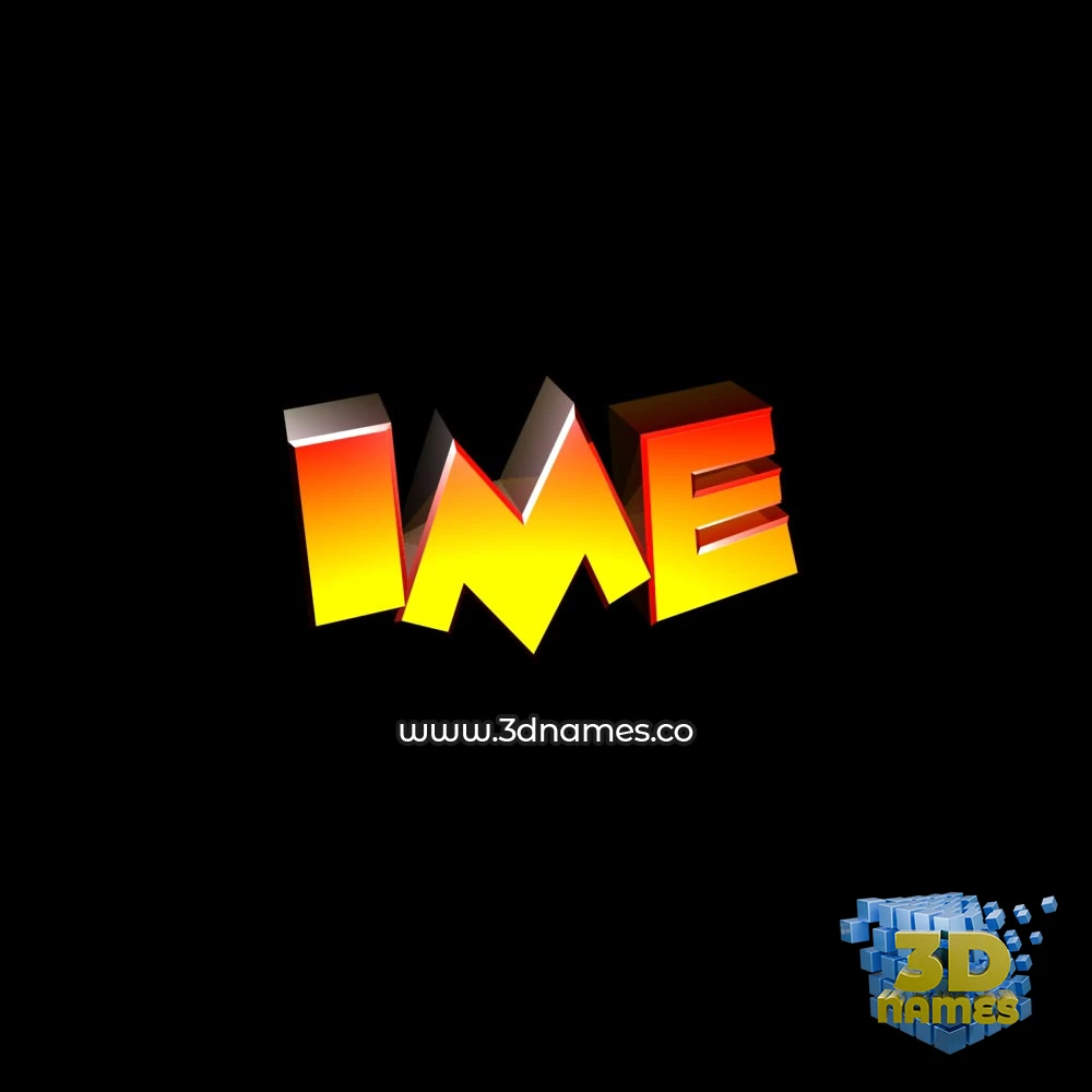 ime in Black Background style - 3D name wallpaper