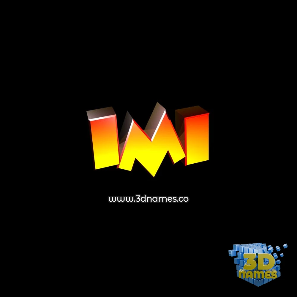 imi in Black Background style - 3D name wallpaper