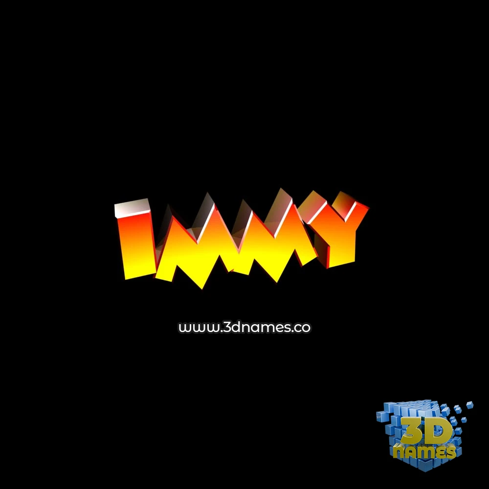 immy in Black Background style - 3D name wallpaper