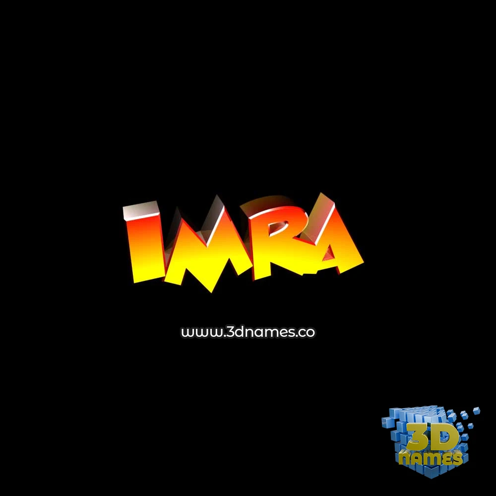 imra in Black Background style - 3D name wallpaper