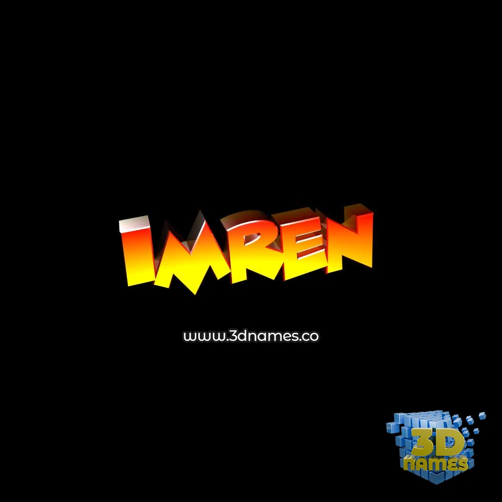 imren in Black Background style - 3D name wallpaper