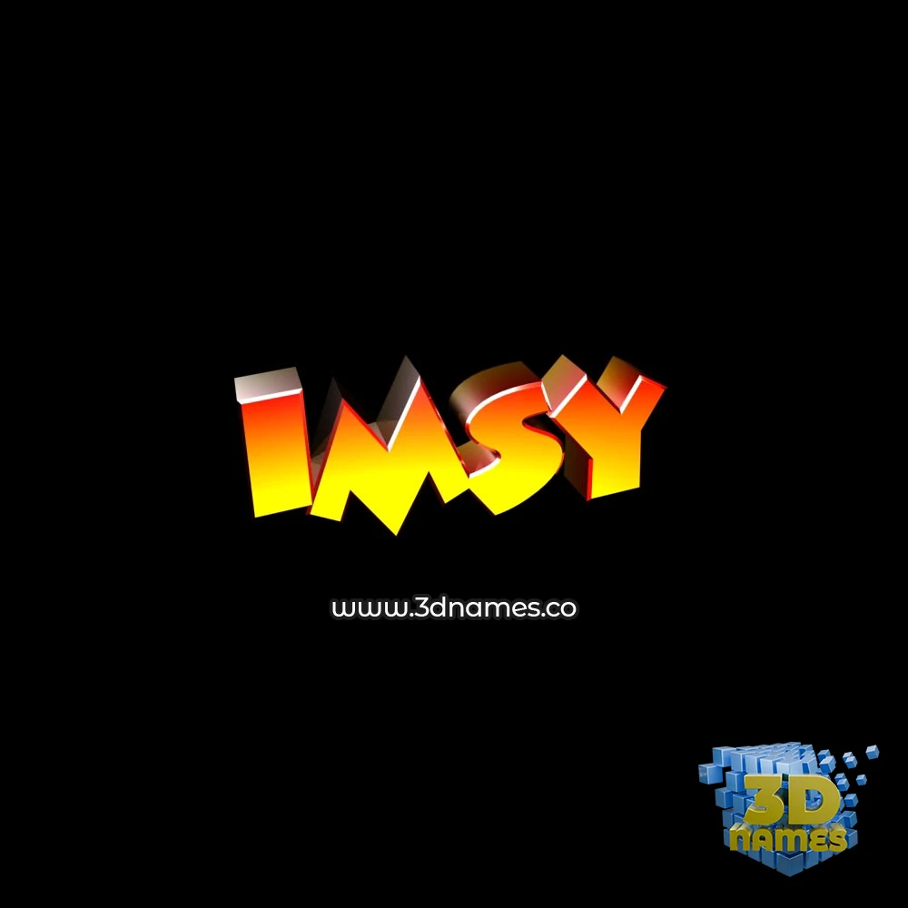 imsy in Black Background style - 3D name wallpaper