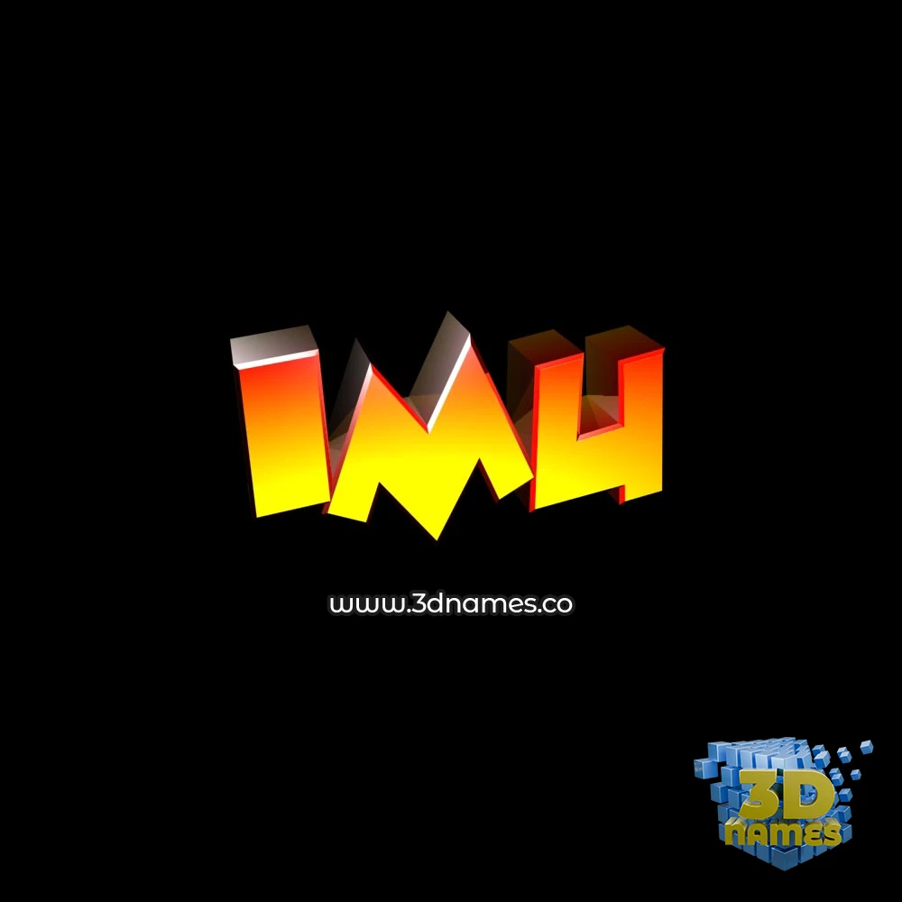 imu in Black Background style - 3D name wallpaper