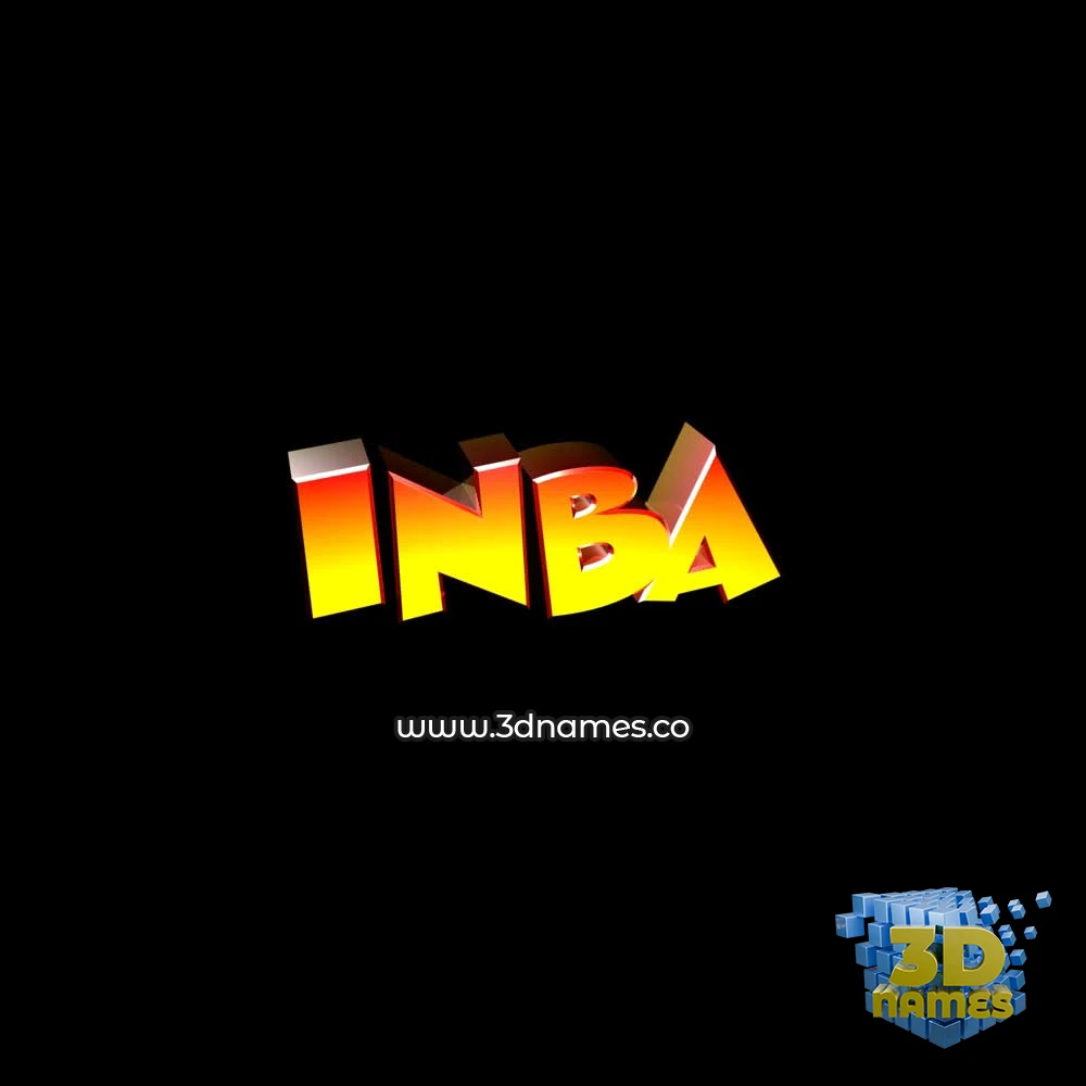 inba in Black Background style - 3D name wallpaper