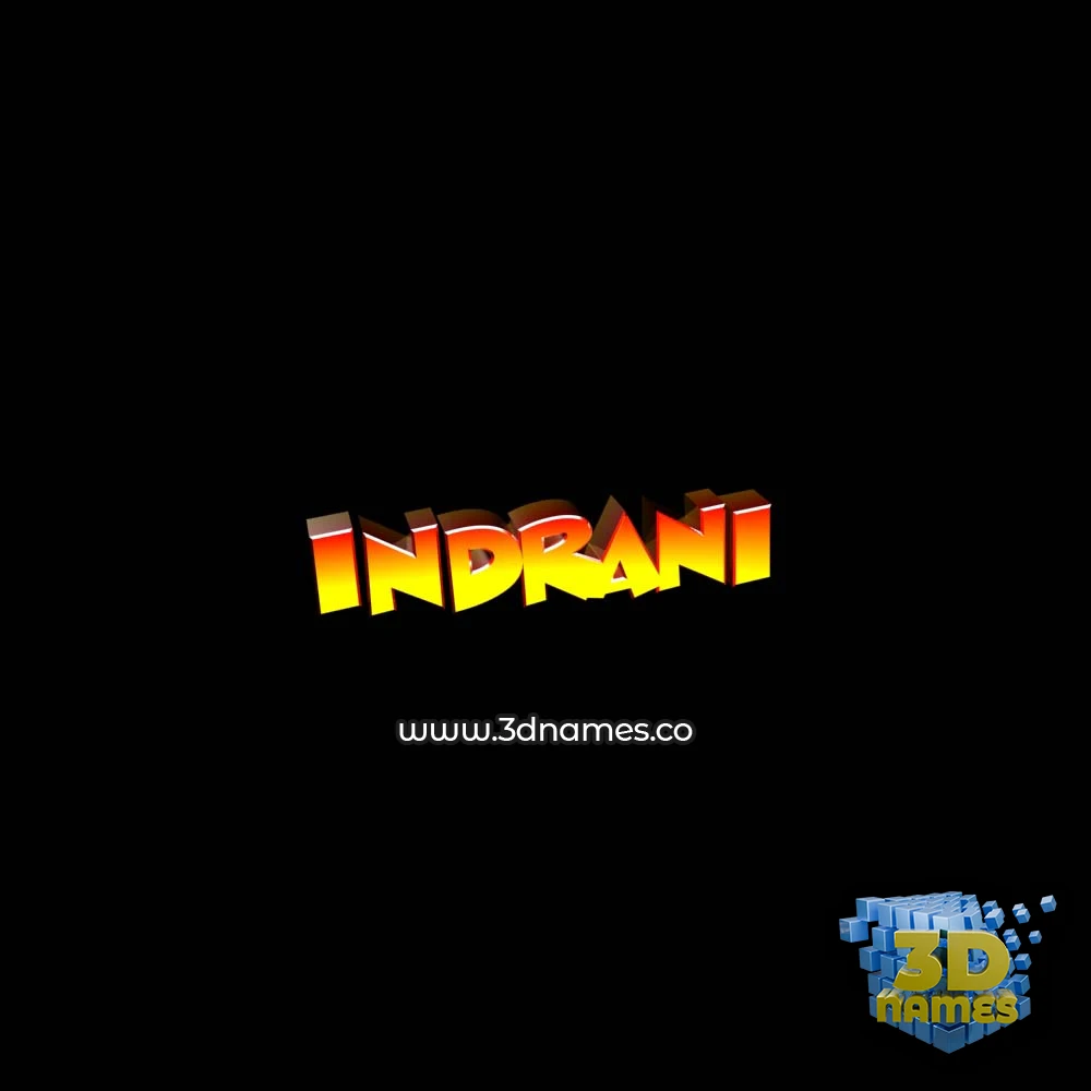 indrani in Black Background style - 3D name wallpaper