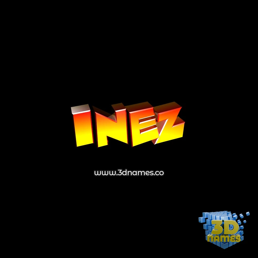 inez in Black Background style - 3D name wallpaper
