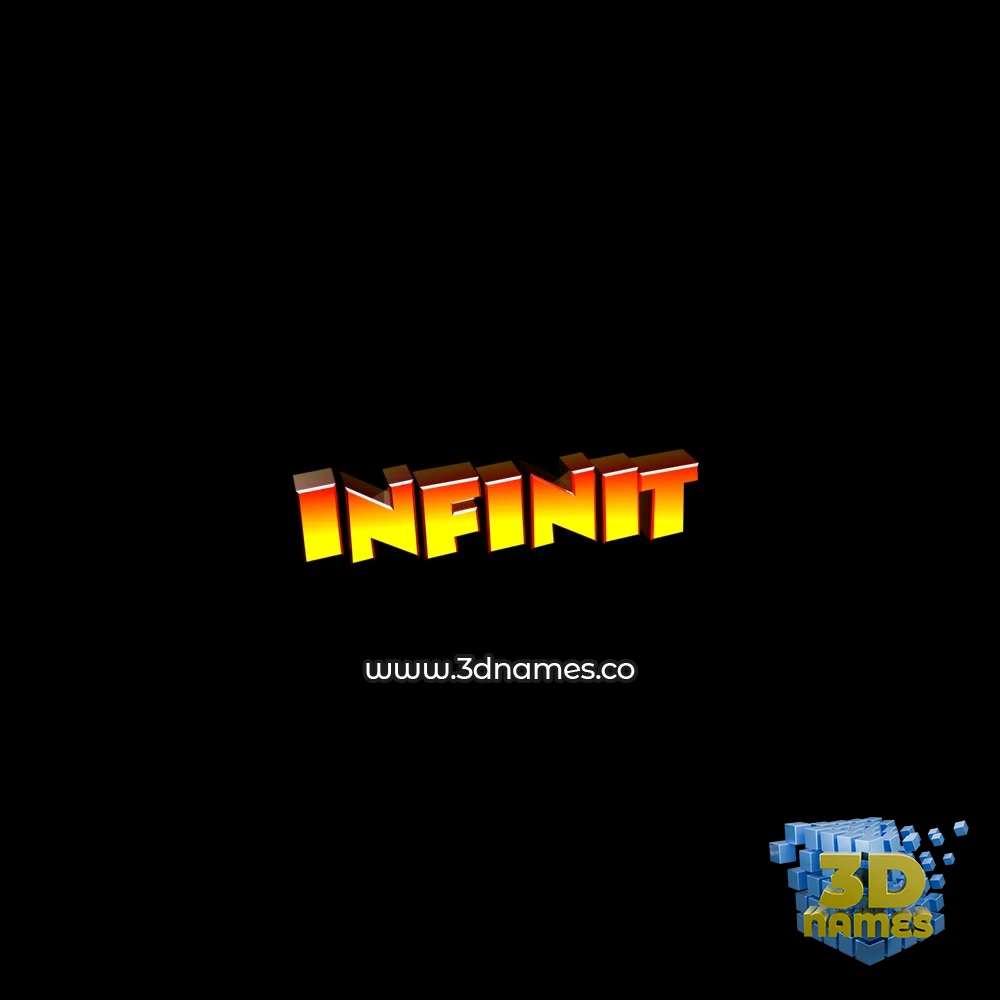 infinit in Black Background style - 3D name wallpaper