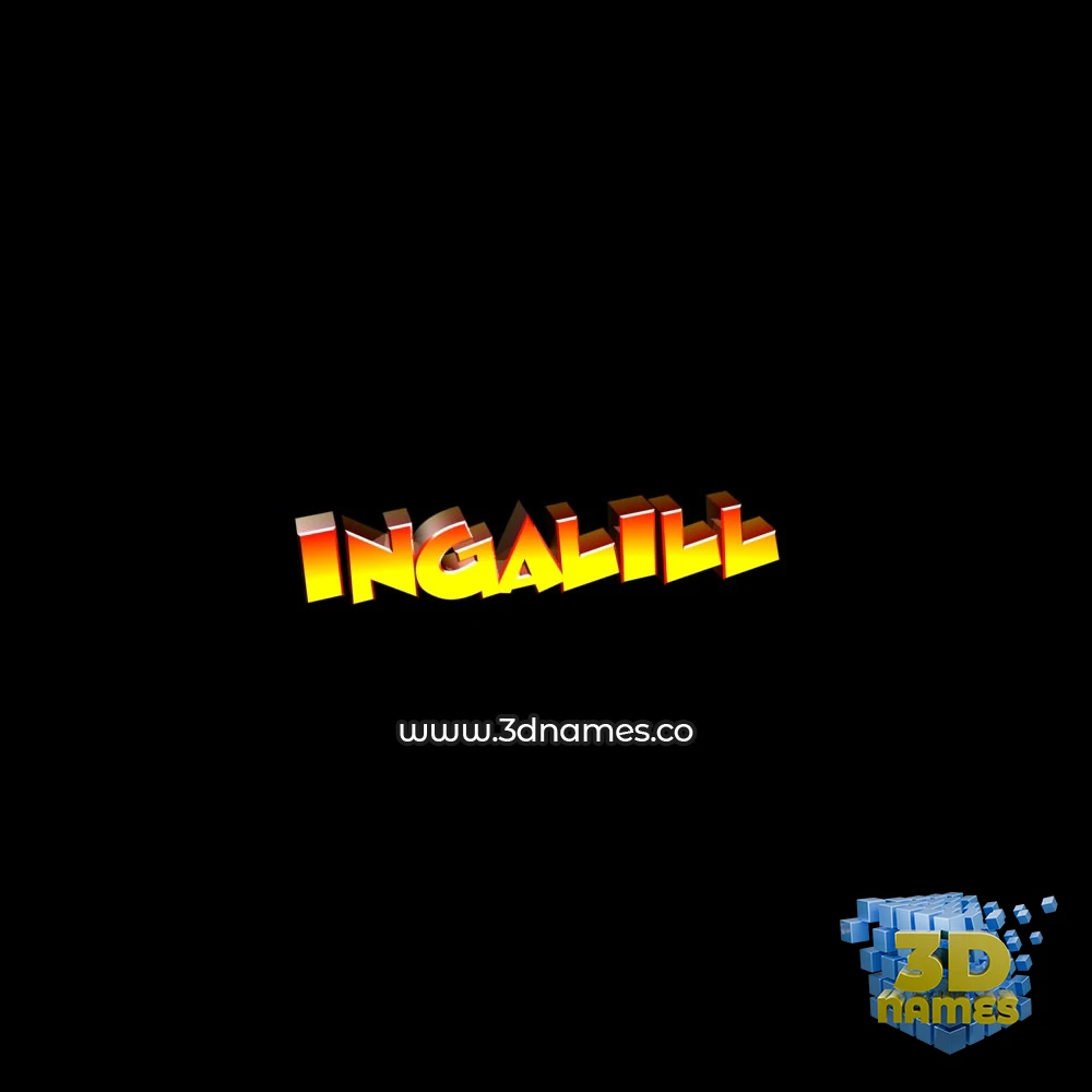 ingalill in Black Background style - 3D name wallpaper