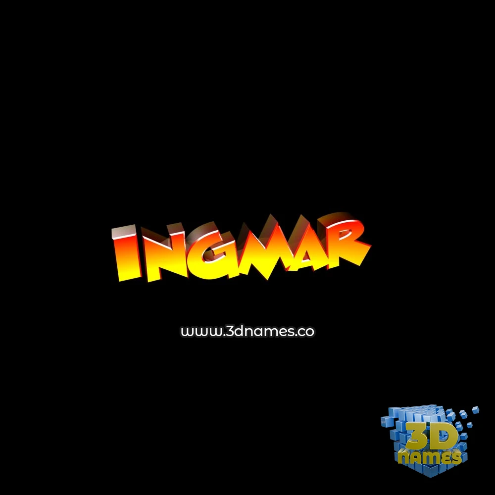 ingmar in Black Background style - 3D name wallpaper