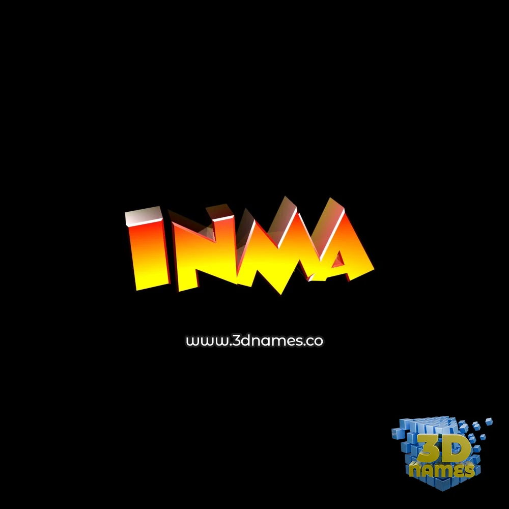 inma in Black Background style - 3D name wallpaper