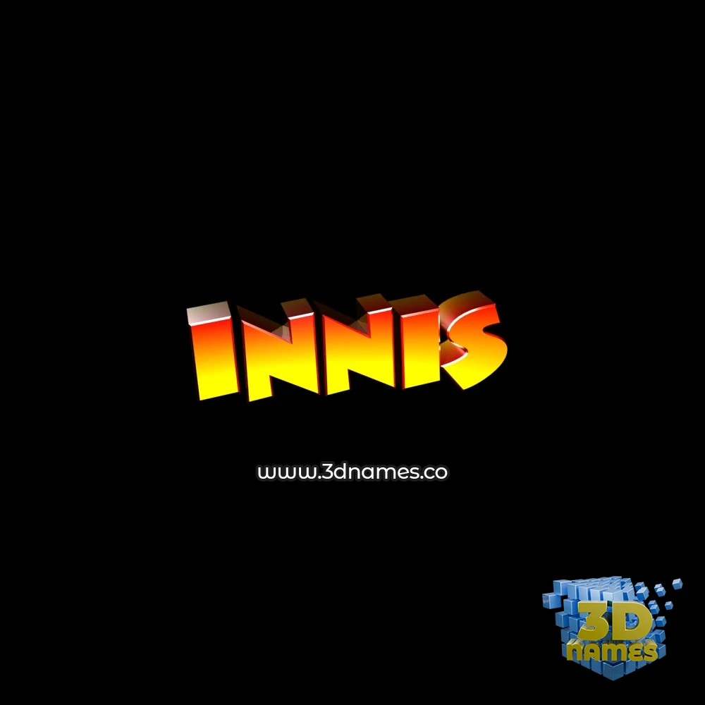 innis in Black Background style - 3D name wallpaper