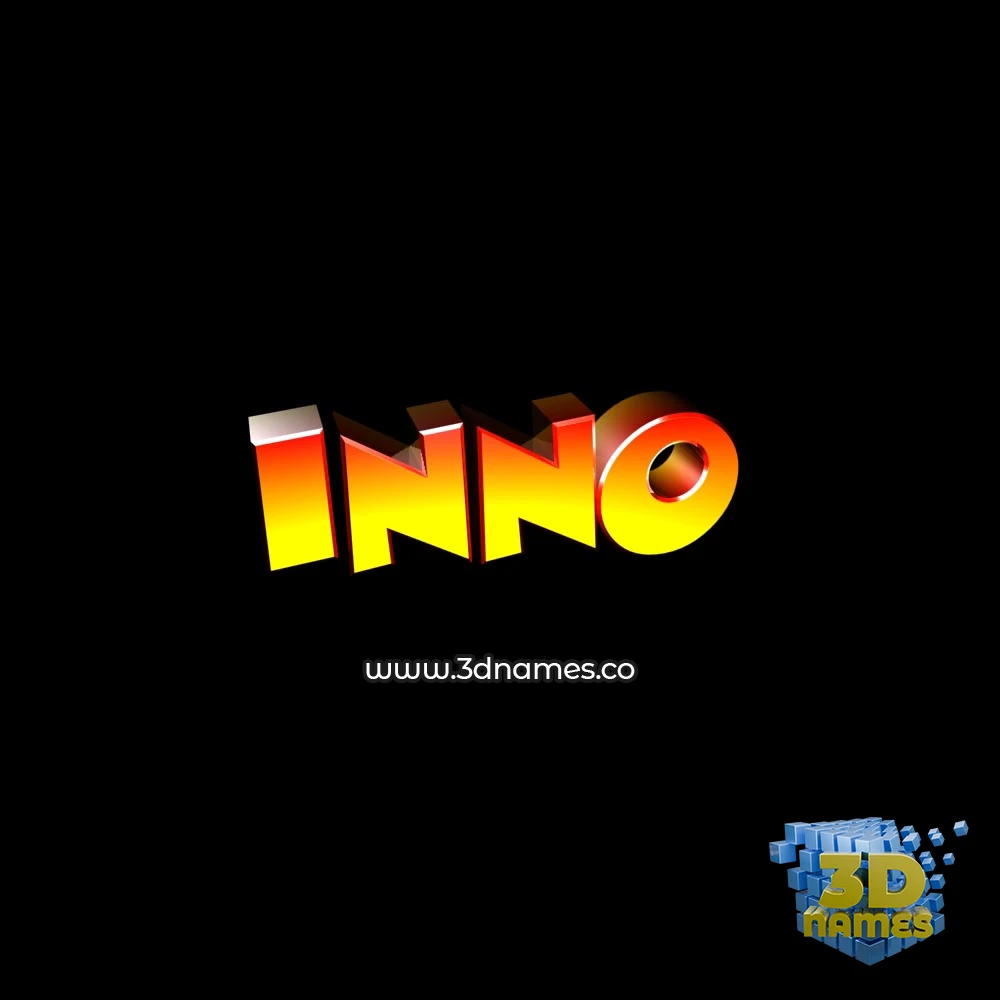 inno in Black Background style - 3D name wallpaper