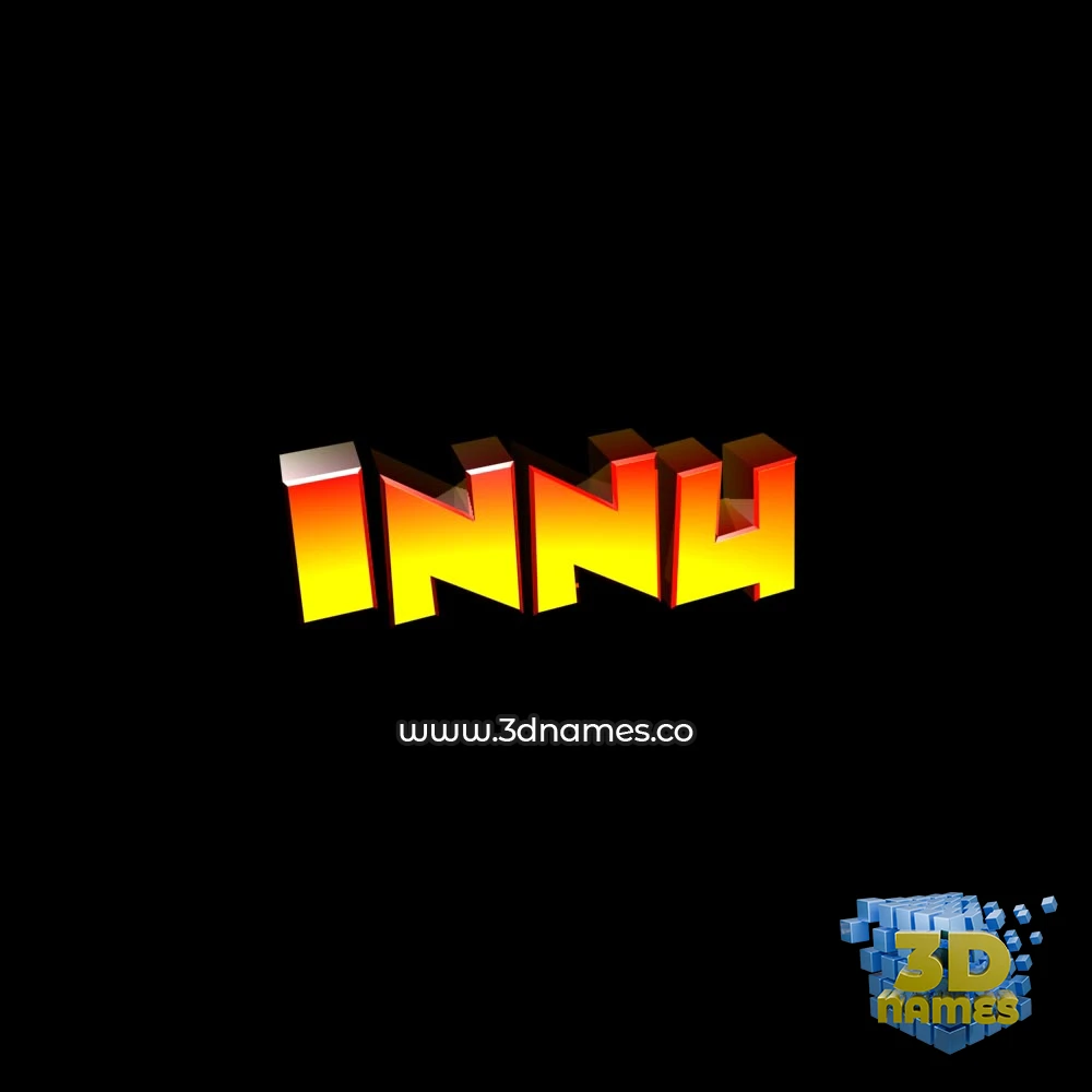 innu in Black Background style - 3D name wallpaper