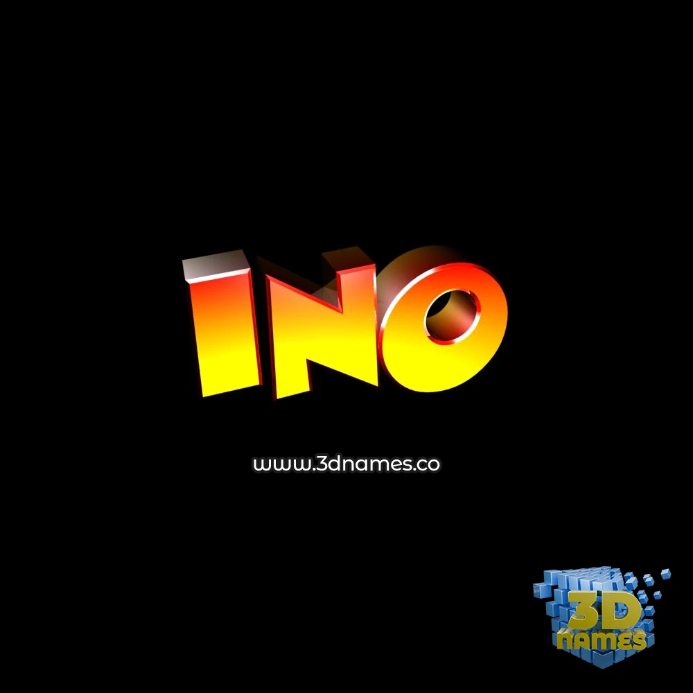 ino in Black Background style - 3D name wallpaper