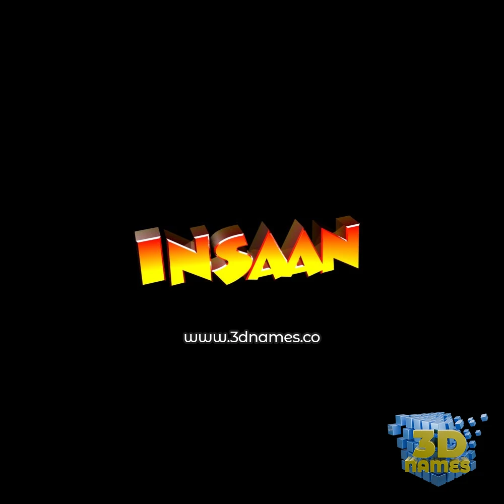 insaan in Black Background style - 3D name wallpaper