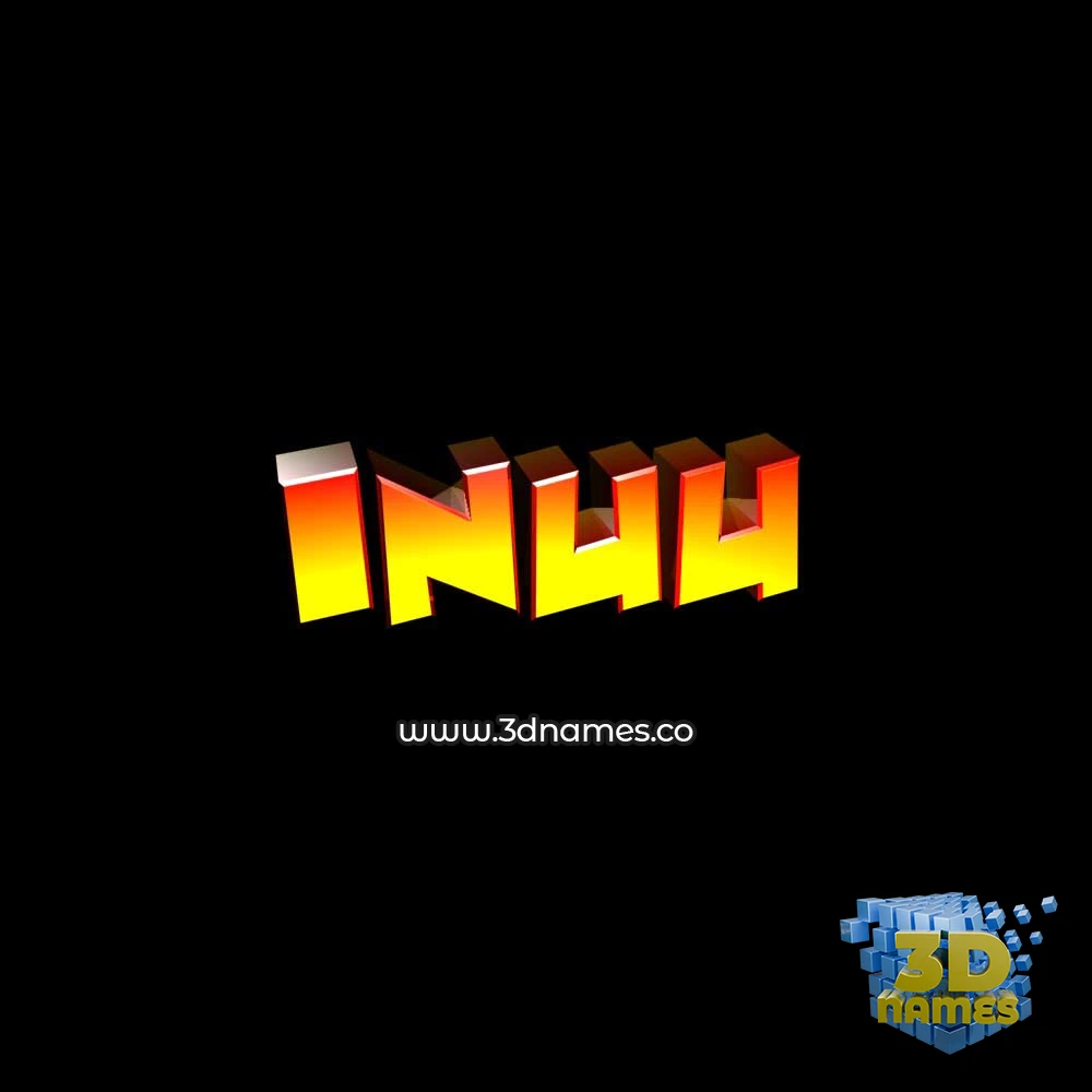 inuu in Black Background style - 3D name wallpaper