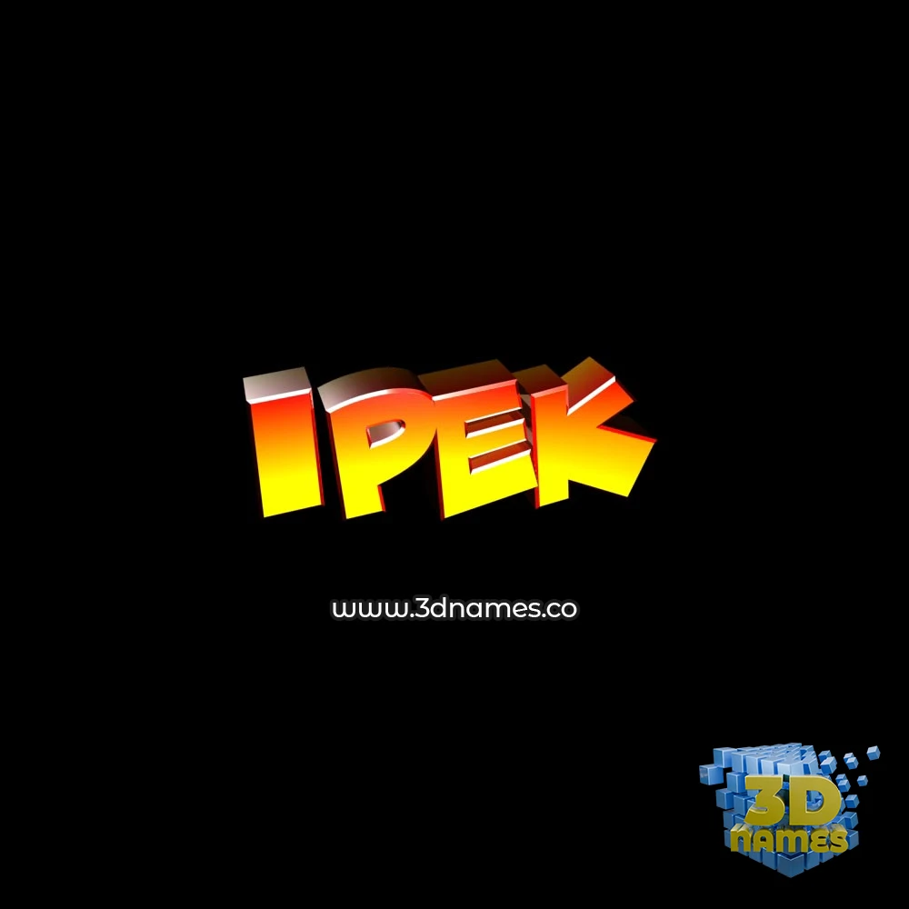 ipek in Black Background style - 3D name wallpaper