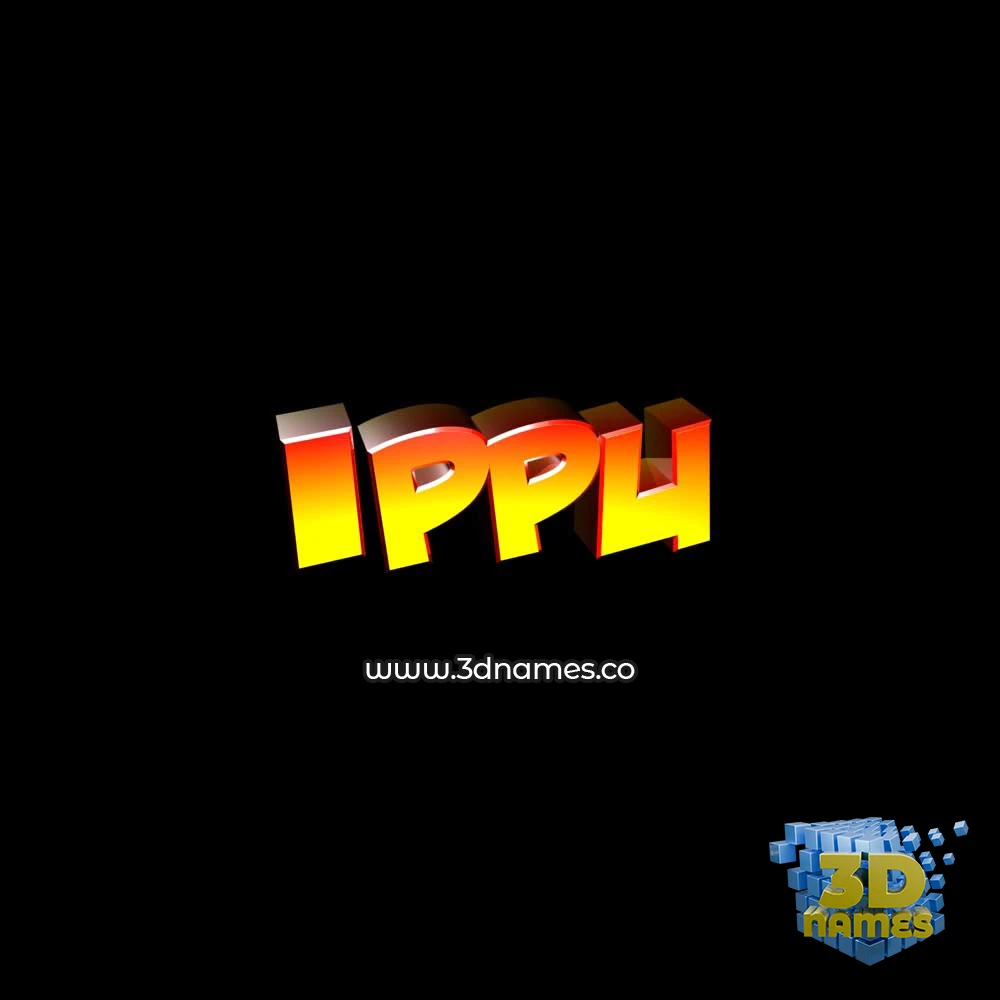 ippu in Black Background style - 3D name wallpaper