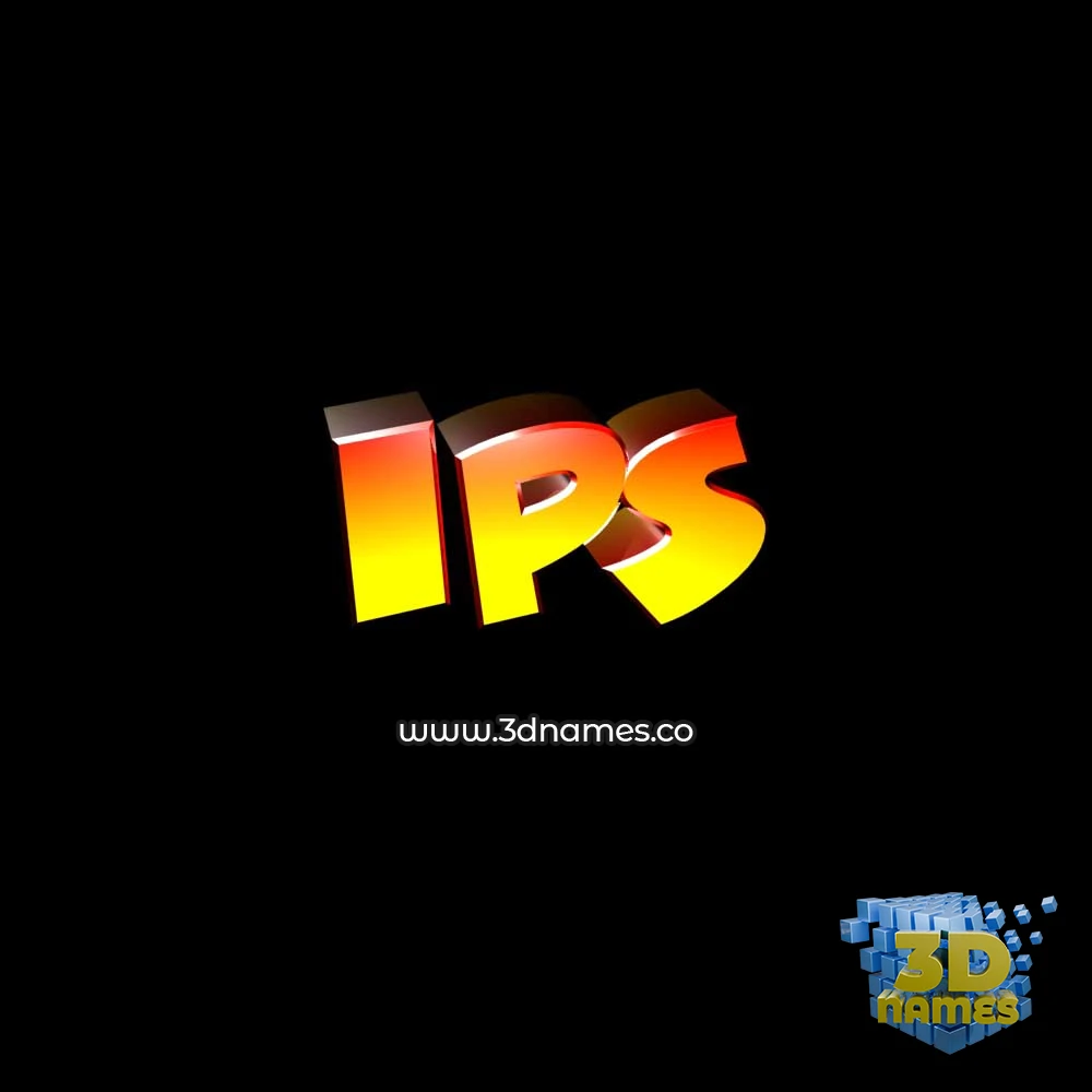 ips in Black Background style - 3D name wallpaper