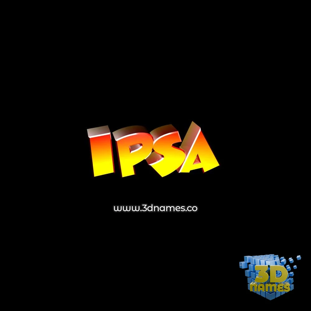 ipsa in Black Background style - 3D name wallpaper