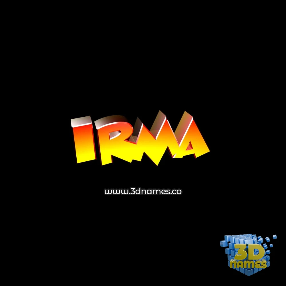 irma in Black Background style - 3D name wallpaper