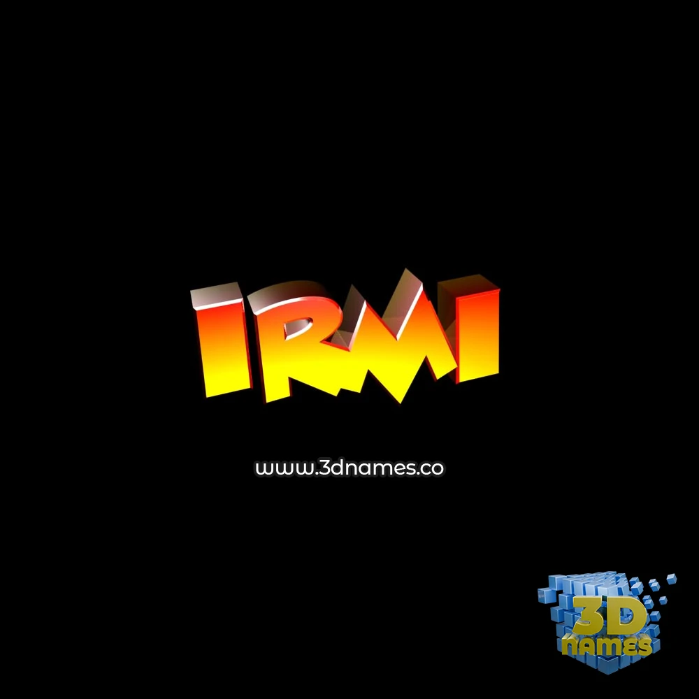 irmi in Black Background style - 3D name wallpaper