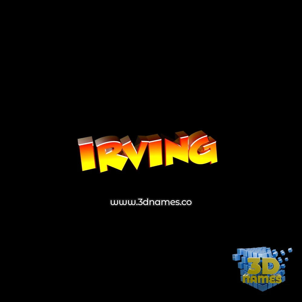 irving in Black Background style - 3D name wallpaper