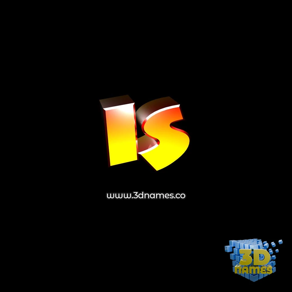 is in Black Background style - 3D name wallpaper