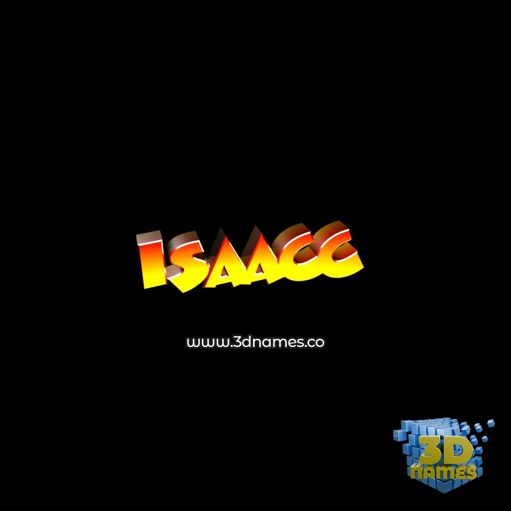 isaacc in Black Background style - 3D name wallpaper