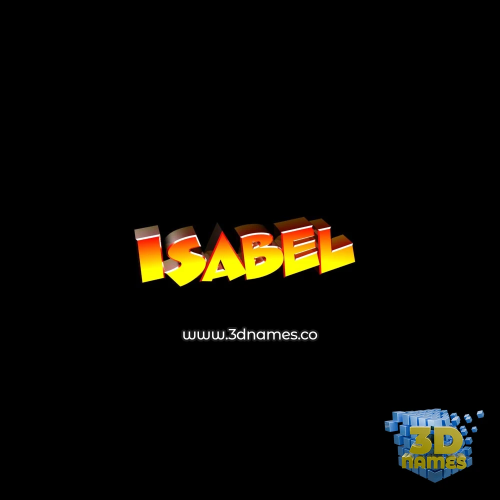 isabel in Black Background style - 3D name wallpaper