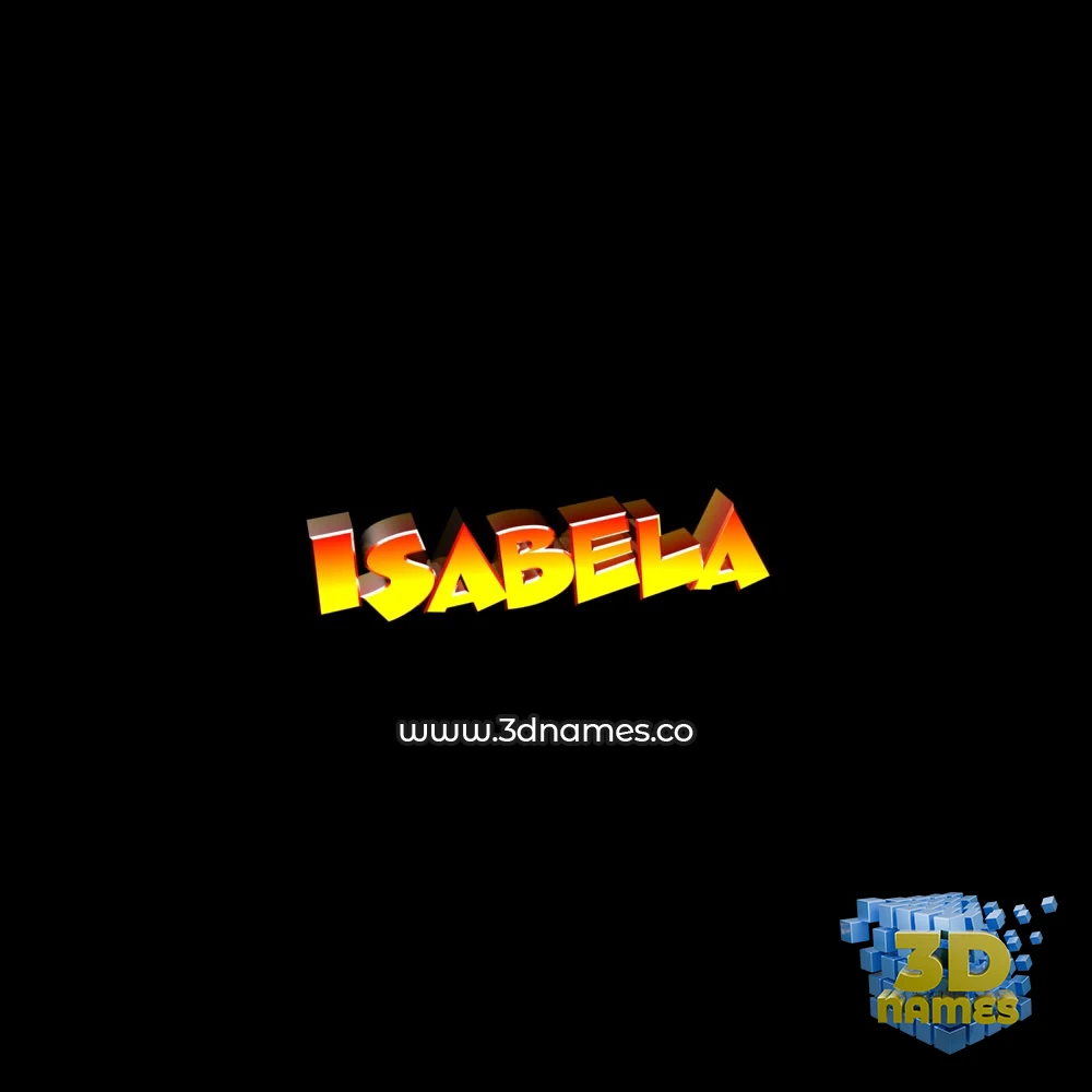 isabela in Black Background style - 3D name wallpaper