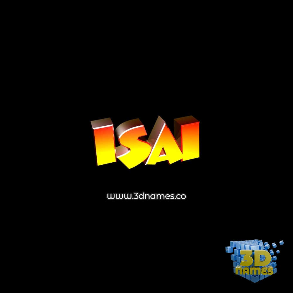isai in Black Background style - 3D name wallpaper