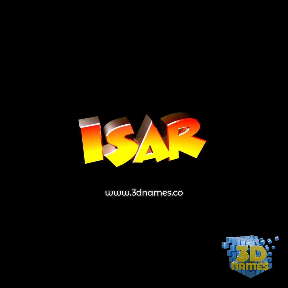 isar in Black Background style - 3D name wallpaper