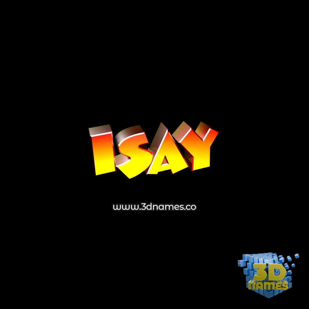 isay in Black Background style - 3D name wallpaper