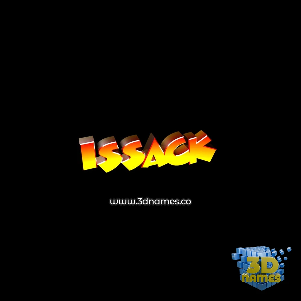 issack in Black Background style - 3D name wallpaper