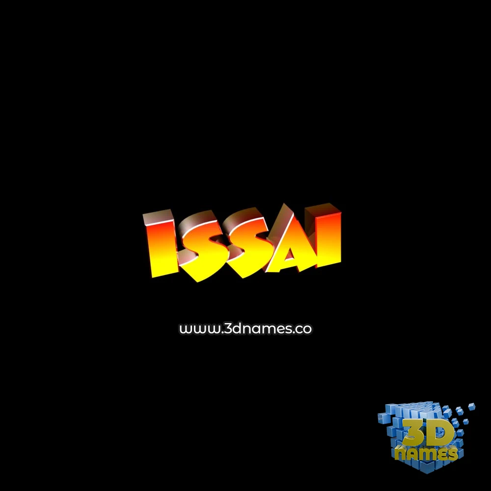 issai in Black Background style - 3D name wallpaper