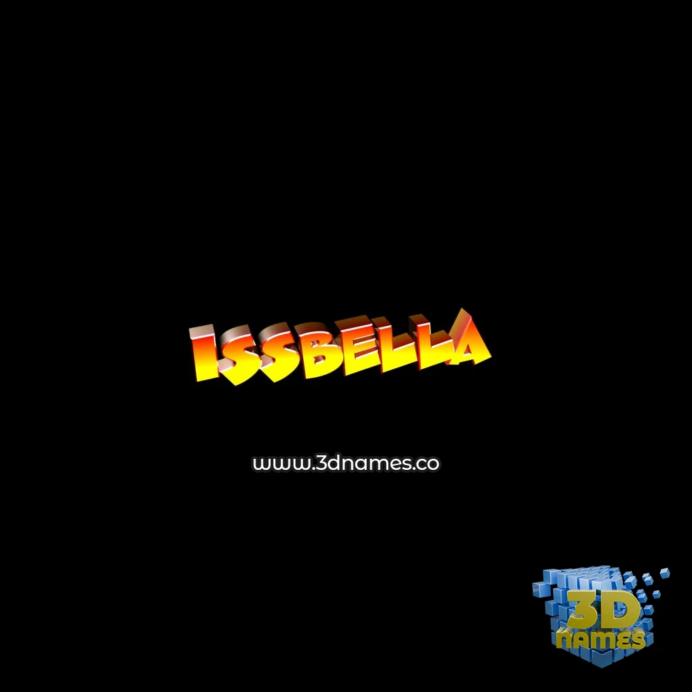 issbella in Black Background style - 3D name wallpaper