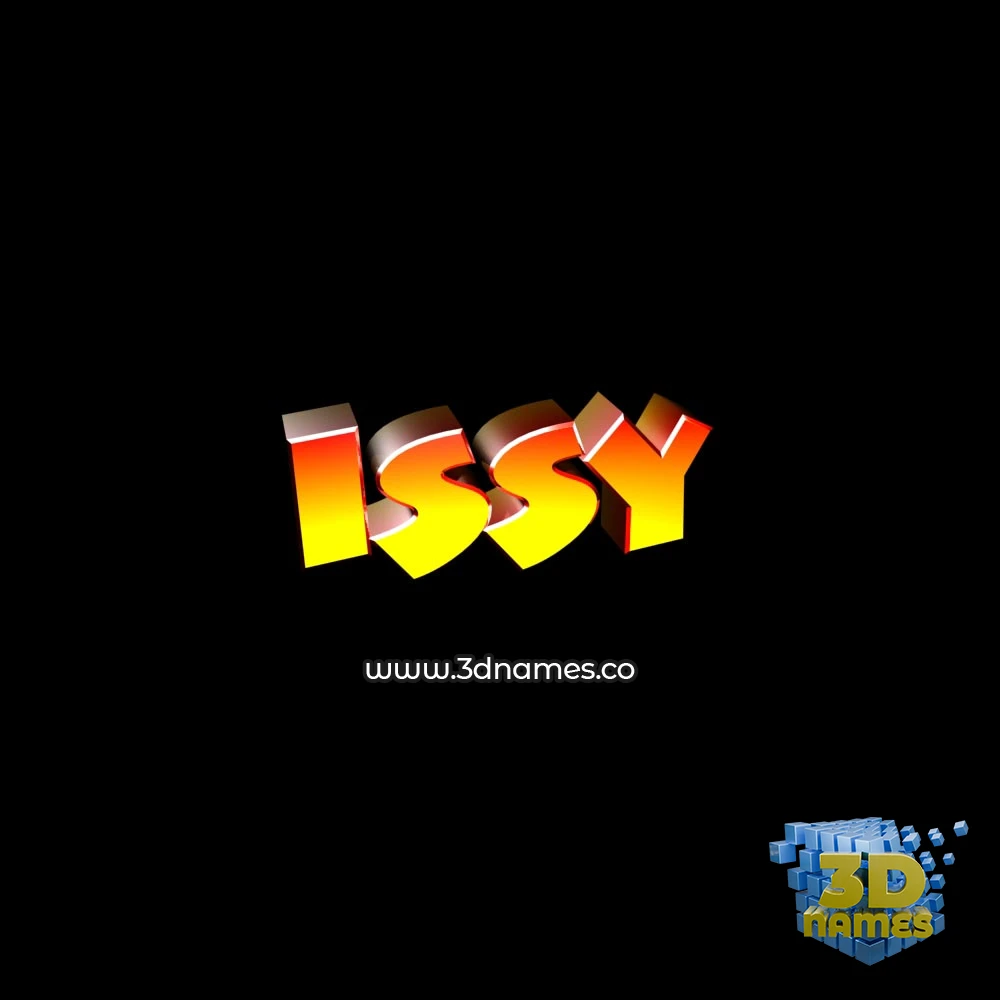 issy in Black Background style - 3D name wallpaper