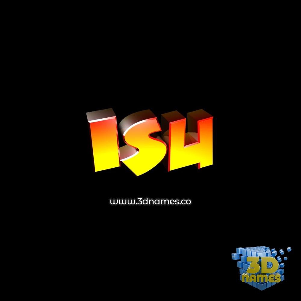isu in Black Background style - 3D name wallpaper