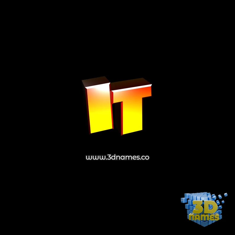 it in Black Background style - 3D name wallpaper