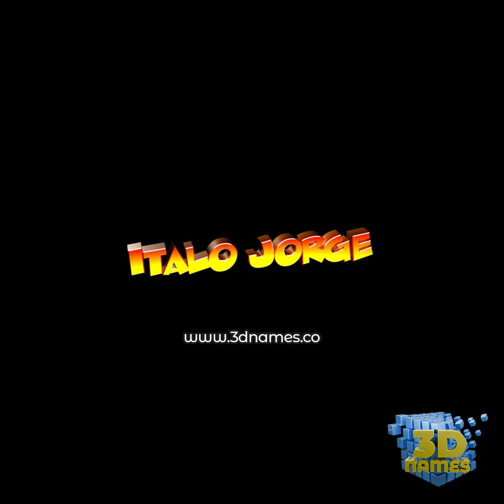 italo jorge in Black Background style - 3D name wallpaper