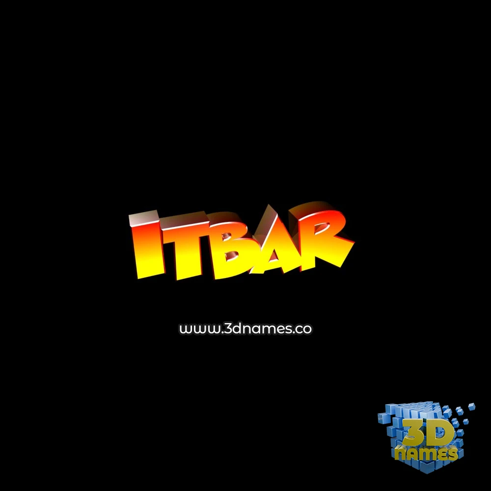 itbar in Black Background style - 3D name wallpaper